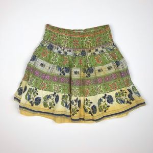 American Rag Smocked Waist Floral Boho Skirt